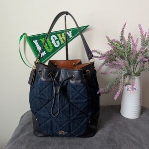 Coach Denim Mickie Drawstring